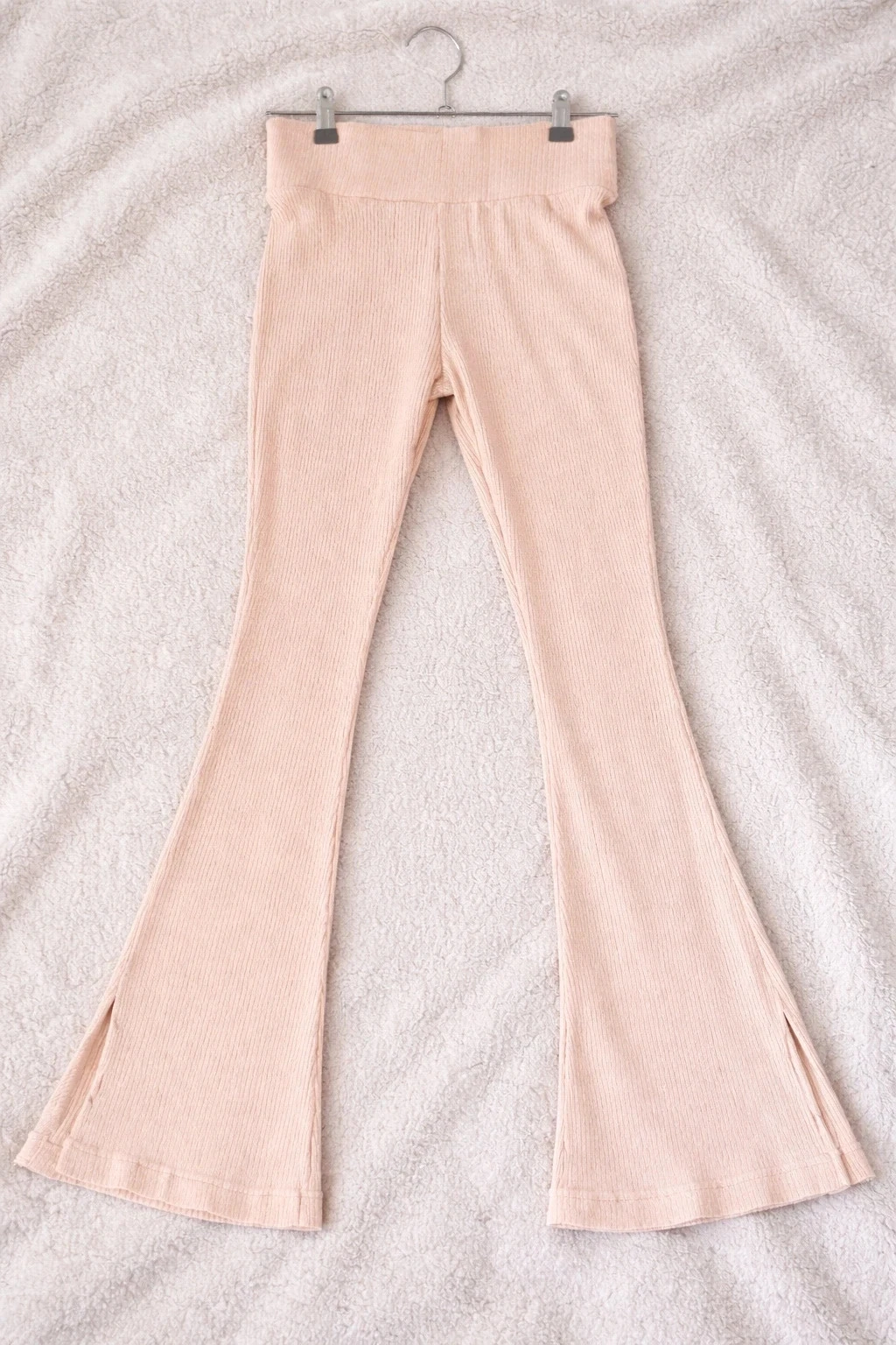 Pantalon flare beige - Kiabi - neuf - confort absolu - taille S/36 - côtelé